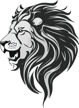Lion head logo vector illustration art design. Fearless Front: Lion Head Logo in Vector.