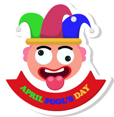 April Fool's Day Typography Sticker