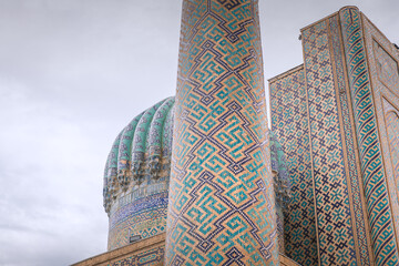 Details of the vaulted portal or iwan, an example of Islamic architecture