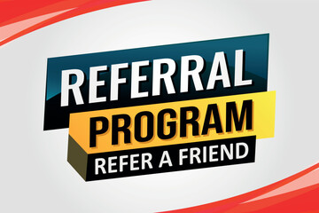 referral program referral a friend poster banner graphic design icon logo sign symbol social media website coupon

