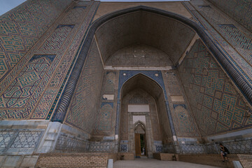Obraz premium Exterior of Tilya Kori Mosque and Madrasah located in Registan Square