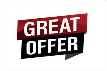 great offer poster banner graphic design icon logo sign symbol social media website coupon


