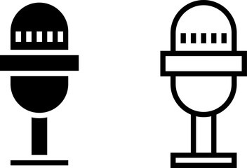 Fototapeta na wymiar boom microphone icon, sign, or symbol in glyph and line style isolated on transparent background. Vector illustration
