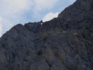 Hole in rock East Ridge of Mount Tyrwhitt at Kananasks