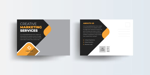stylish corporate eddm postcard design template. Corporate postcard design template, amazing and modern postcard design, 