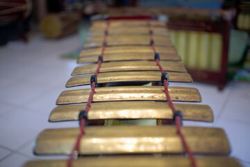 traditional Javanese gamelan musical instrument. musical instrument called gender