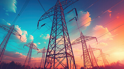 Electricity transmission towers