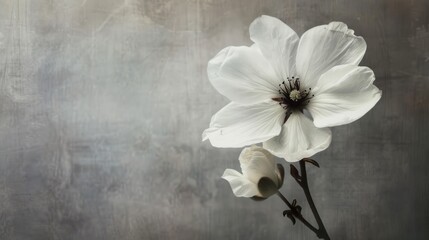 Naklejka na ściany i meble flower with minimalist painting. generative ai