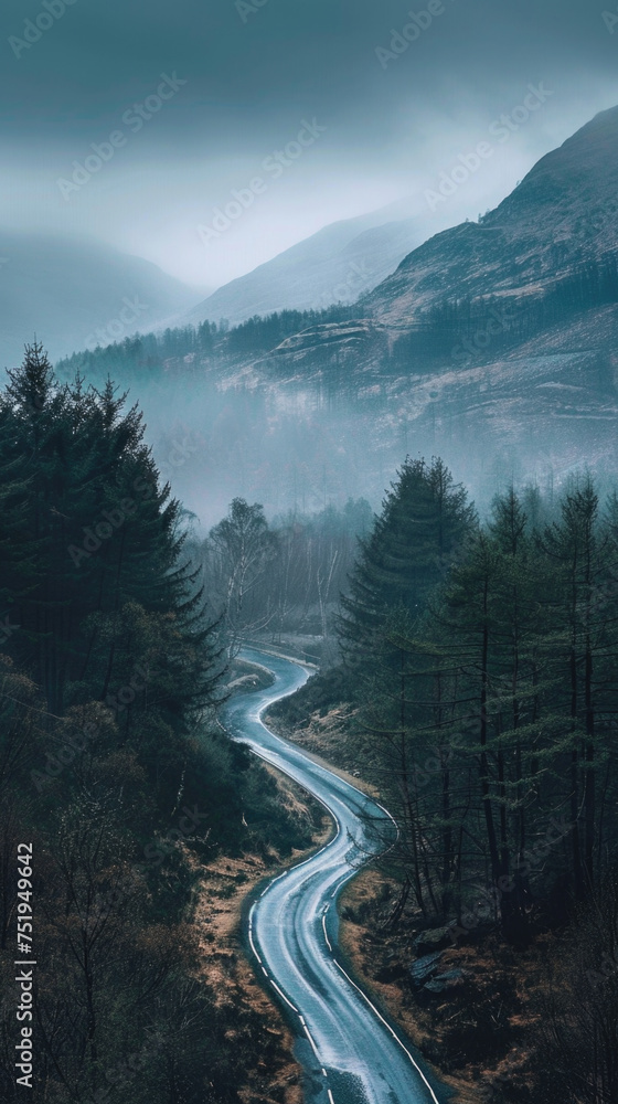 Canvas Prints iphone wallpaper road through the mountains