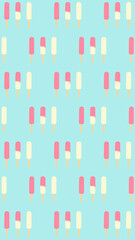 シンプルでかわいいアイスのイラストのパターン