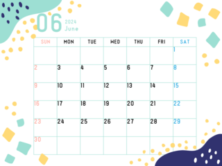 2024年6月のカレンダー02　