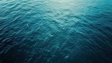 Blue sea water surface texture background. Top view. Copy space.