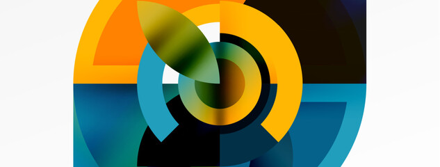 Obraz premium Trendy simple circle abstract background. Vector Illustration For Wallpaper, Banner, Background, Card, Book Illustration, landing page