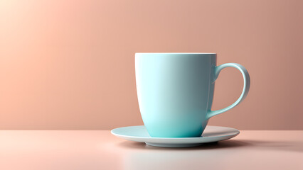 Professional 3D Coffee Cup Mockup Template, Isolated on Clean Background, Perfect for Aesthetic Beverage Breakfast Designs
