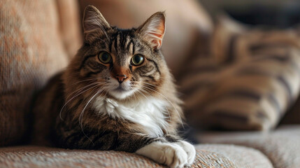 luxury cat on sofa 