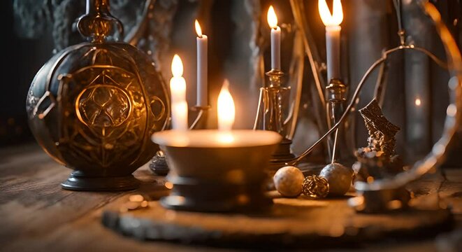 Candlelight Ambiance: A Glowing, Antique Delight