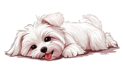 portrait of a white dog