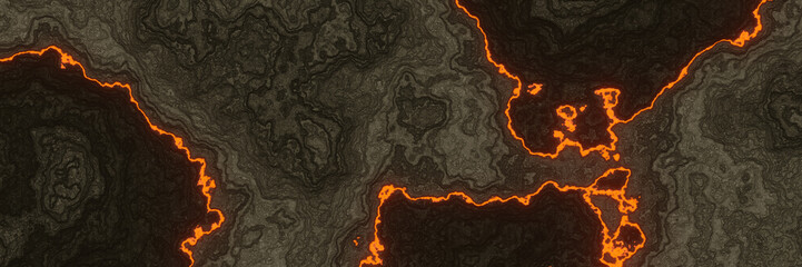 Coolled volcanic lava background. Abstract black rock texture.