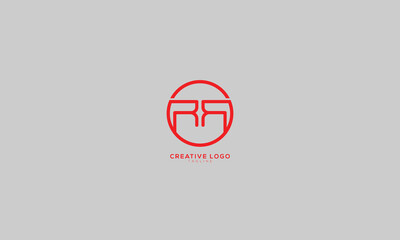 Obraz premium RR Abstract initial monogram letter alphabet logo design
