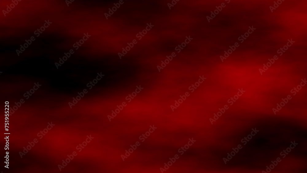 Poster animation of simulation of red clouds moving in the sky