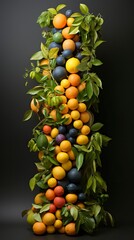 An orange and orange garland in the style of realistic