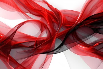 Abstract Red Waves Design