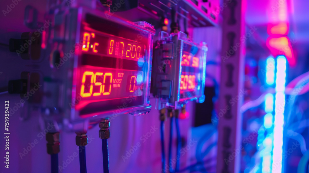 Poster a closeup of the led timer display making it easy to keep track of the yogurts incubation time.