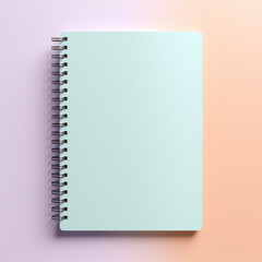 Spiral notebook template dual color background