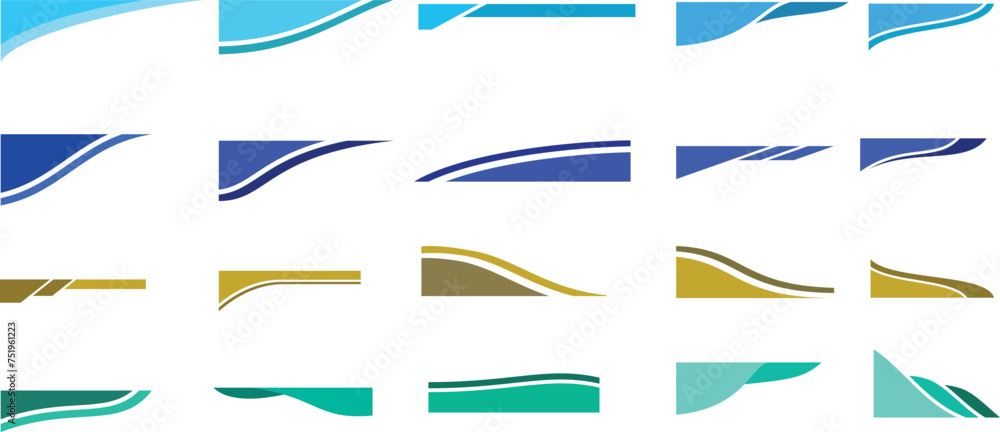 Wall mural business letterhead footer and header template