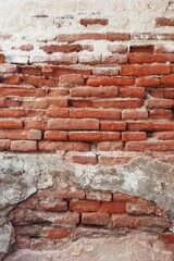 brick wall with cement wall texture for background                                                                                                                         