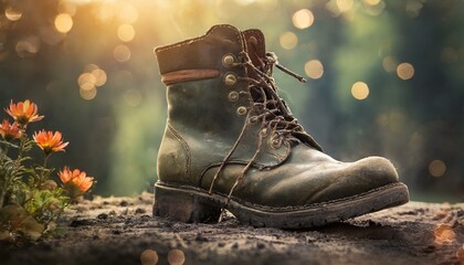 Vintage Old Army Boot