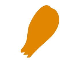 chicken thigh vector illustration