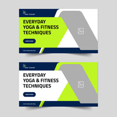 Daily exercise routine advice and techniques Techniques for an exercise routine Easily customizable vector eps 10 file format for creating thumbnail banners and movie covers