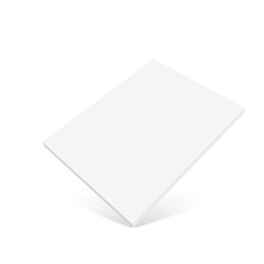 Mockup or closeup of book for paper design. Reading and education, knowledge materials, school theme. Vector