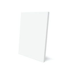 Mockup or closeup of book for paper design. Reading and education, knowledge materials, school theme. Vector