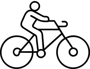 silhouette of a cyclist icon