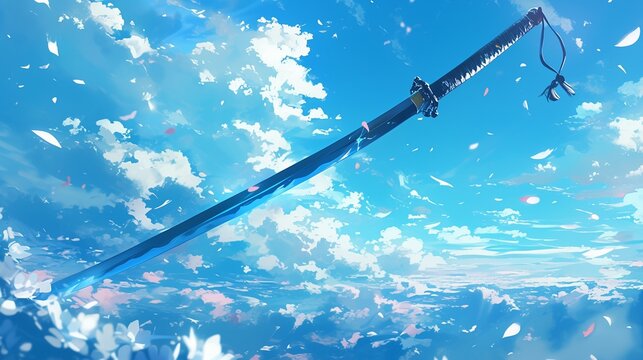 天空に浮かぶ日本刀3