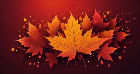  Autumn leaves in vibrant hues, a symbol of change and beauty