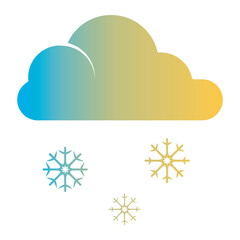 Weather icon on flat gradient style