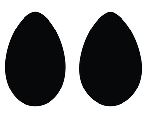 Easter egg black Silhouette vector - obrazy, fototapety, plakaty