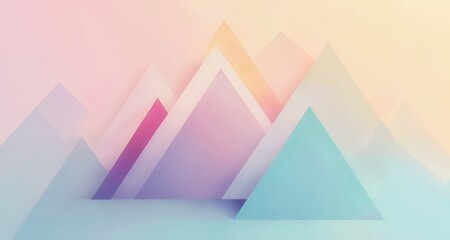  Abstract mountain peaks in a spectrum of colors - obrazy, fototapety, plakaty