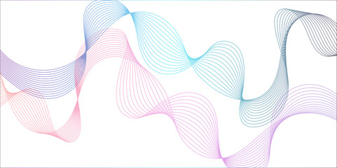 Abstract colorful wave element for design.Bright abstract background with colorful wave lines Digital frequency track equalizer. Curved wavy line smooth stripe. element in concept of music, party etc.