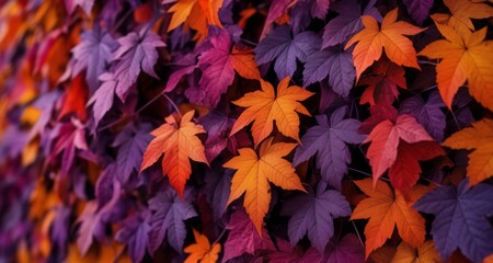 Naklejka na ściany i meble Autumn's vibrant tapestry in full bloom