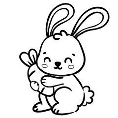 Rabbit doodle cute