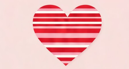 Obraz premium Love in stripes - A heart of passion and purity