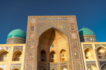 Fototapeta na wymiar Inner courtyard of Kalyan Mosque, part of the Po-i-Kalyan, Bukhara, Uzbekistan