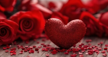 Fototapeta na wymiar Elegant Romance - A Heart of Roses