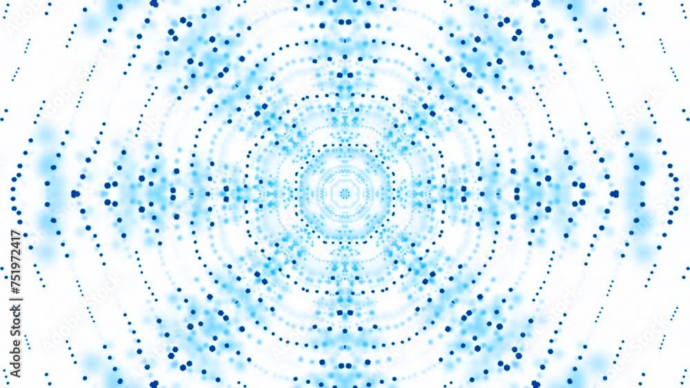 Poster hypnotic circular pattern moving from dots. design. dots move in geometrically circular pattern. kal