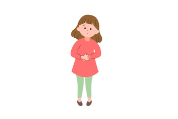 お腹が痛い女の子