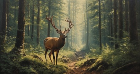  Wilderness serenity with majestic deer